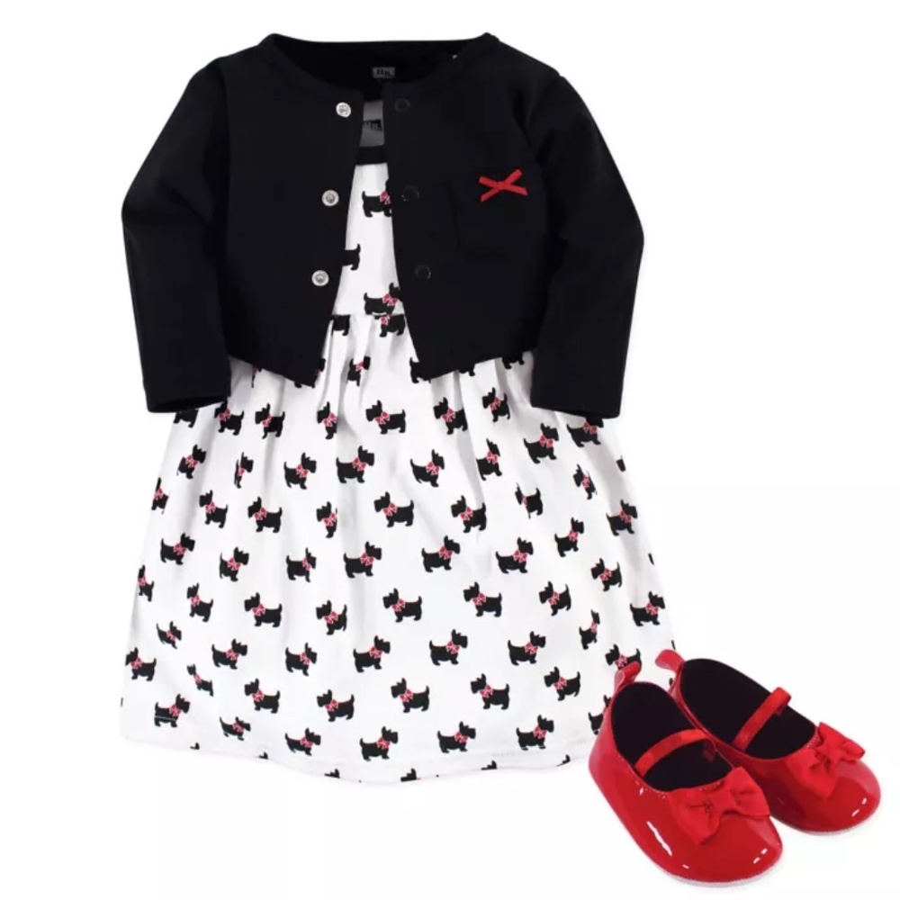 Baby/Toddler Scottie dog dress set